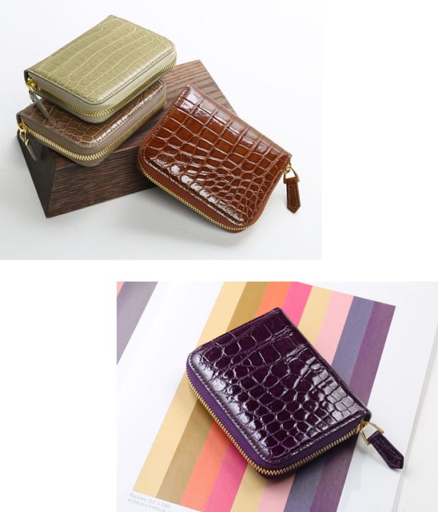 クロコダイル ミニ財布 コンパクト財布