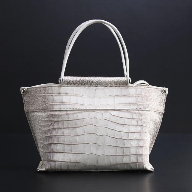 ヒマラヤ スモール クロコダイル ハンドバッグ ポロサス センター取り