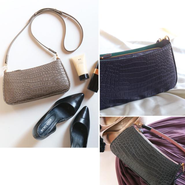 クロコダイル バッグ シンプル 大人