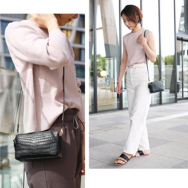 クロコダイル ミニ ショルダーバッグ