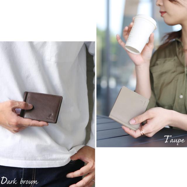 本革 マネークリップ