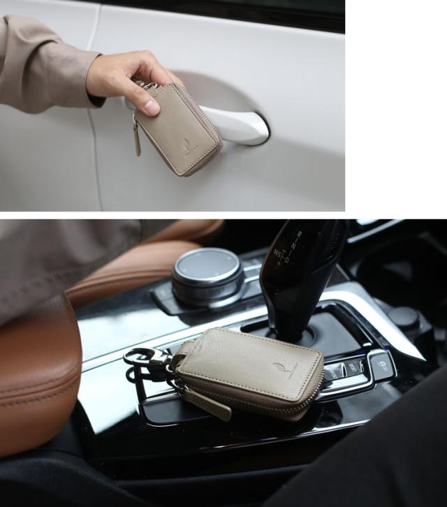 本革 スマートキーケース グリーン