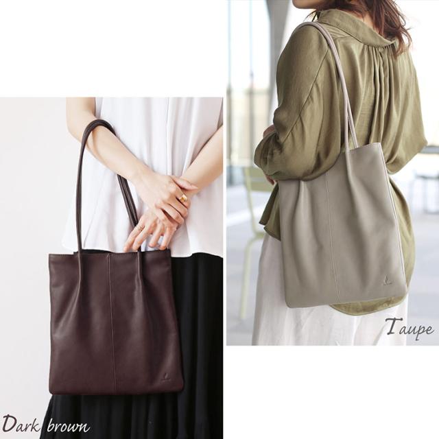 本革 トートバッグ トープ ダークブラウン