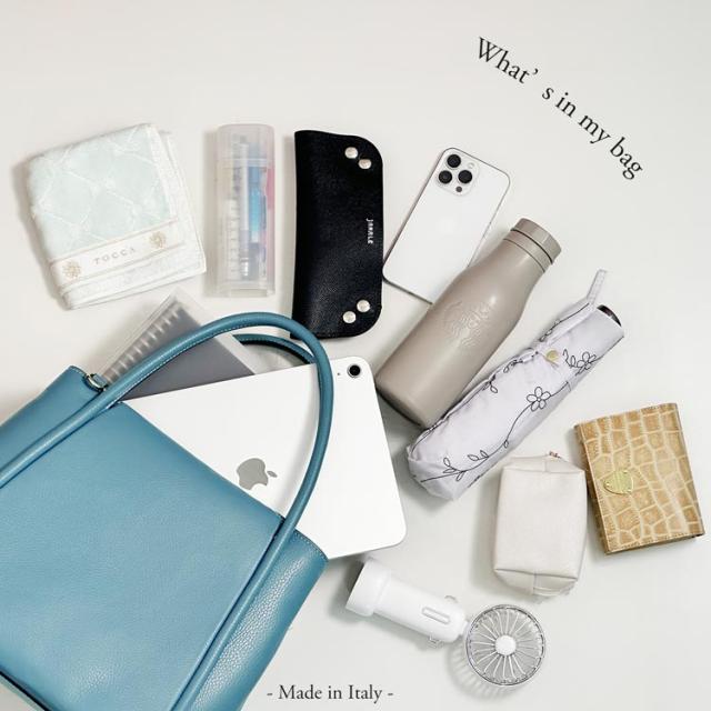 Bertini イタリア バッグ レッド パイソン