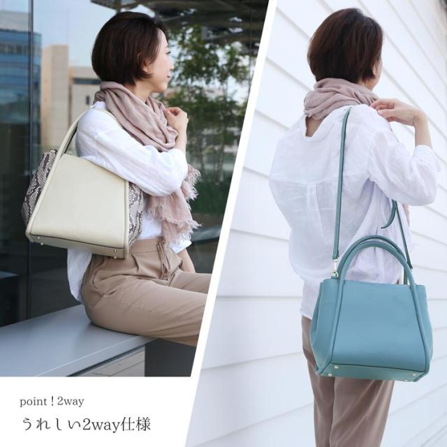 バッグ レトロブルー パイソン