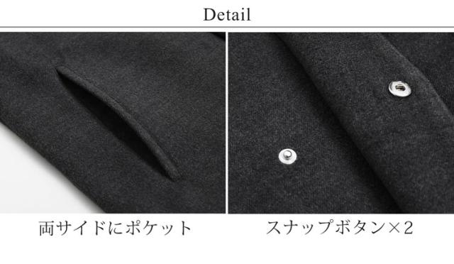 レディース チェスターコート ウール ジャガード織り ミドル丈