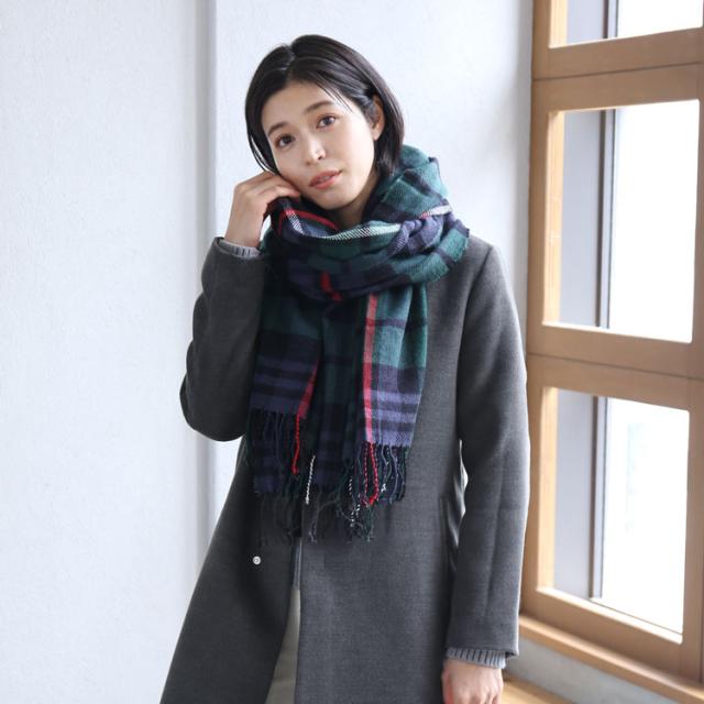 レディース チェスターコート ウール ジャガード織り ミドル丈