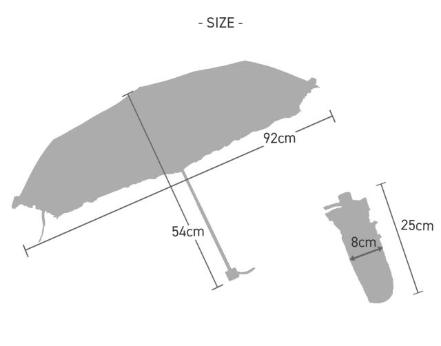 折りたたみ日傘 フリルボーダー