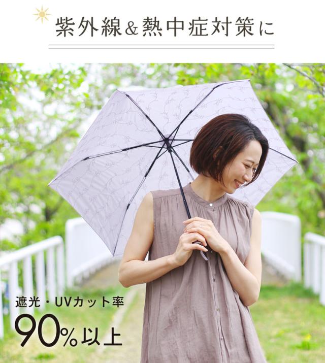 折りたたみ日傘 刺繍