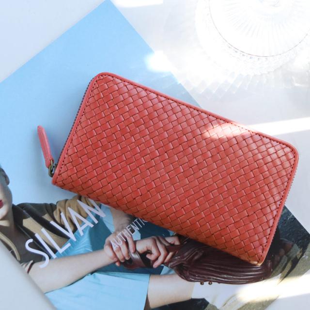 ピンク 本革 長財布 doob london