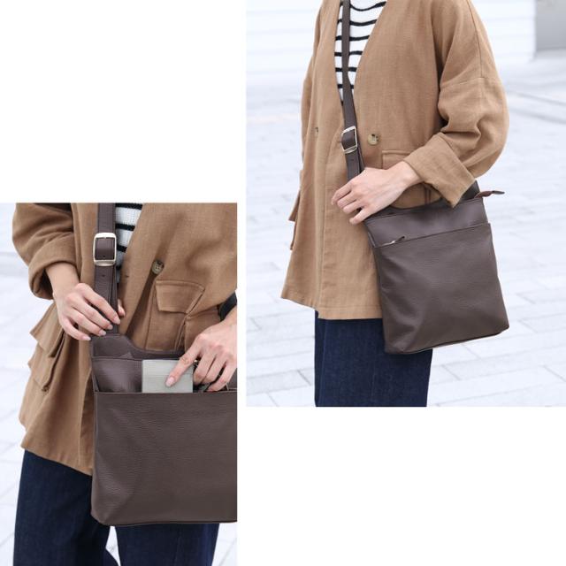 ショルダーバッグ 牛革