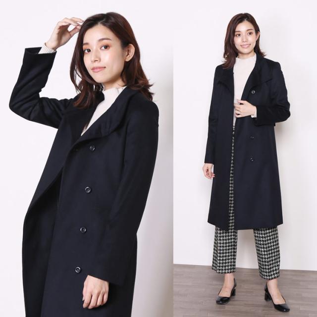 カシミヤ コート ブラック