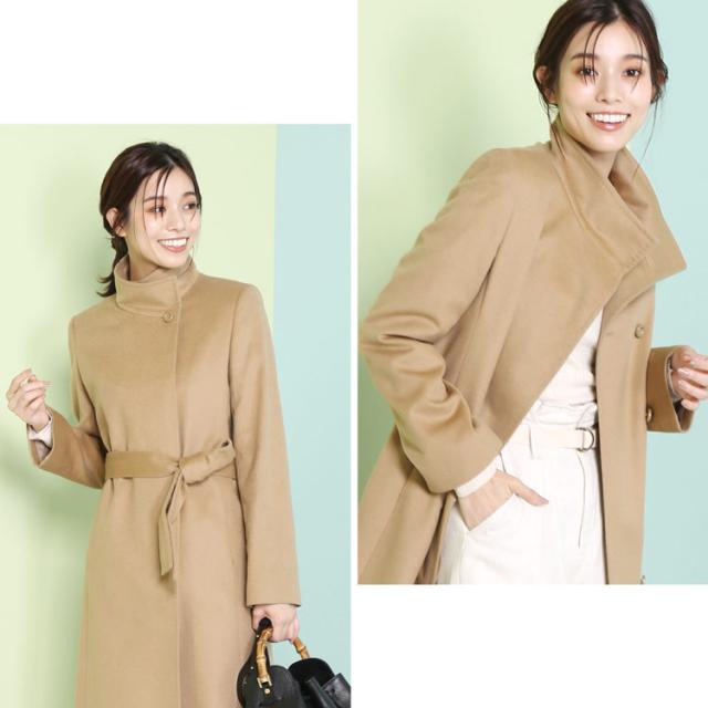 コート ベルト付き