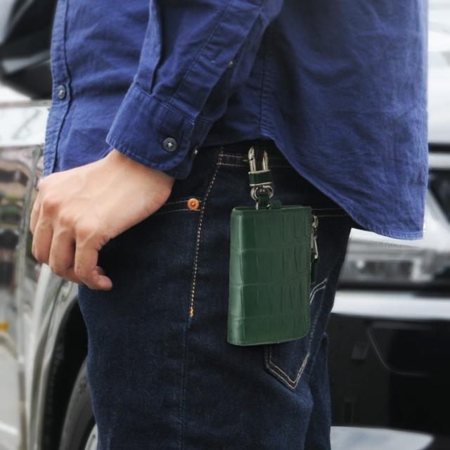 クロコダイル スマートキーケース 本革 かっこいい