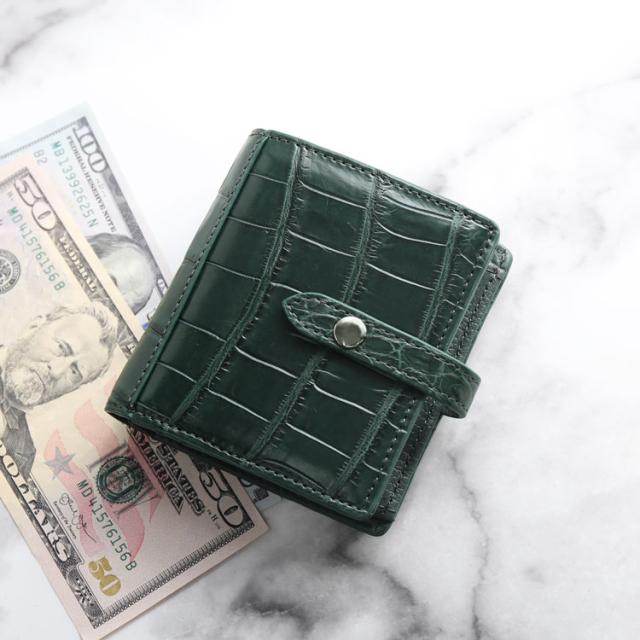 ナイルクロコダイル二つ折り財布