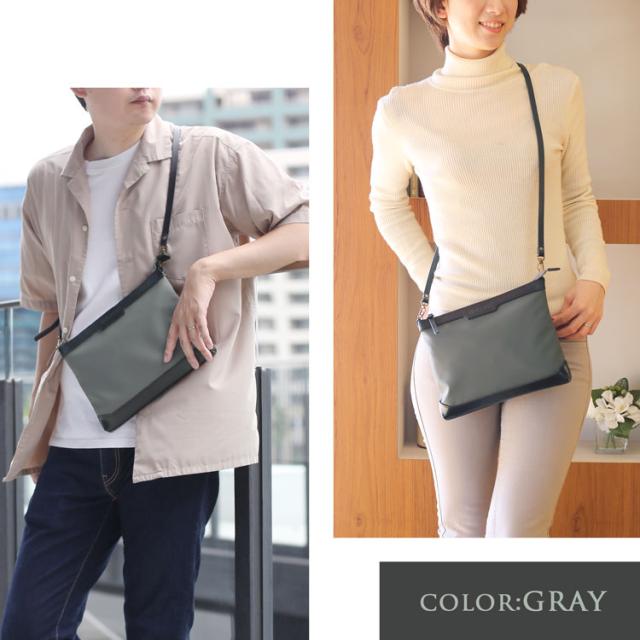 HALEINE 日本製 傷に強い 栃木レザー サコッシュ 横型 レディース ショルダー バッグ