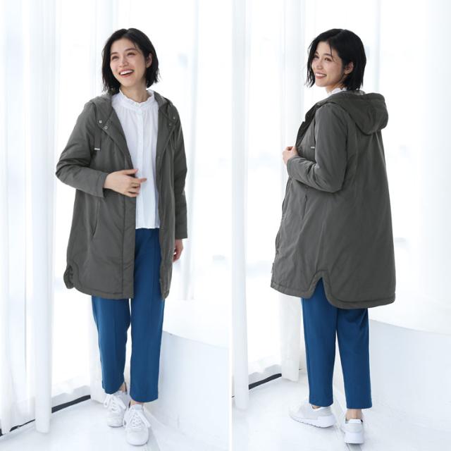 ダウンコート フード付き レディース ミディアム丈 ロング丈