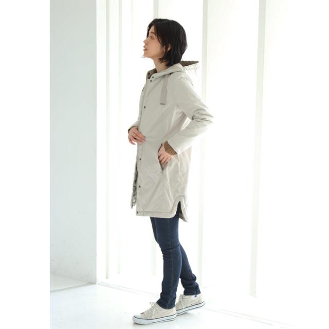 ダウンコート フード付き レディース シルバー
