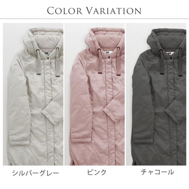 ダウンコート フード付き レディース カラー 3色