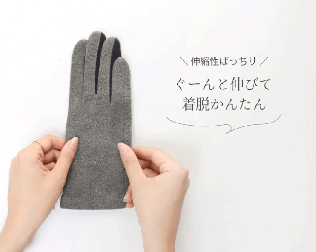 スマホ対応 手袋 レディース ニット