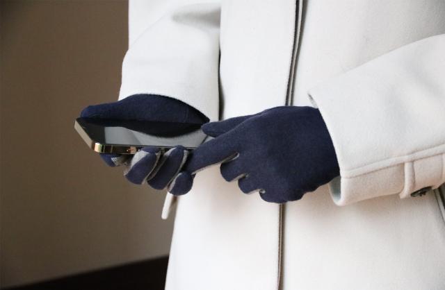 スマホ対応 手袋 レディース ニット