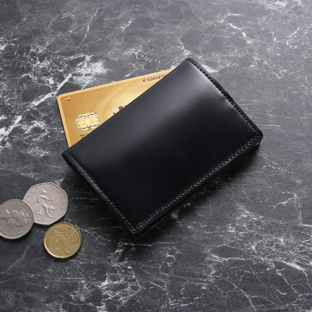 PRAIRIE[プレリー] ナチュラル コードバン 馬革 小銭入れ ボックス型 カード収納