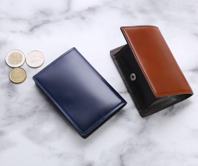 PRAIRIE[プレリー] ナチュラル コードバン 馬革 小銭入れ ボックス型 カード収納