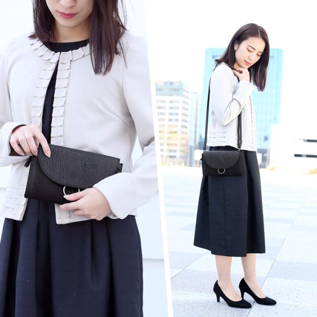 ショルダーバッグ フォーマル レディース ブラック 黒