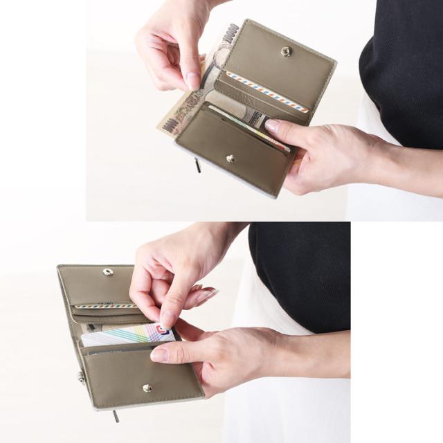 クロコダイル 財布 ミニ 小さい 小さめ ミニウォレット コインケース レディース ベージュ