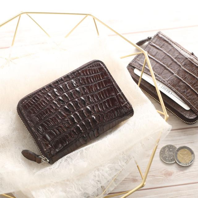 クロコダイルホーンバックラウンドミニ財布