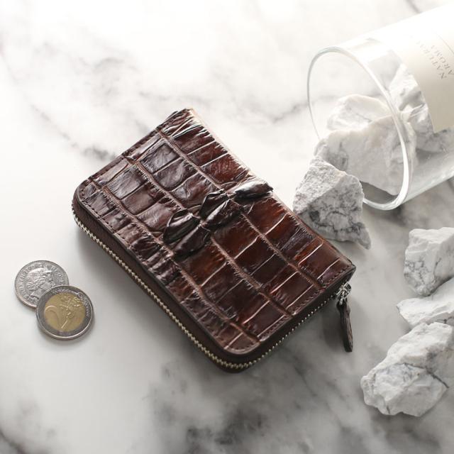 クロコダイルホーンバックラウンドミニ財布