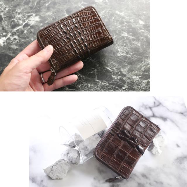 クロコダイルホーンバックラウンドミニ財布