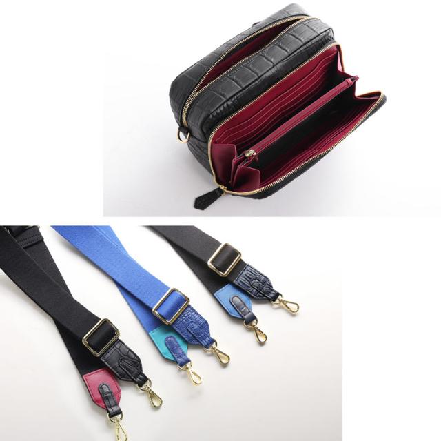 クロコダイル ショルダーバッグ 2way バッグ メンズ 斜め掛け マット 加工 センター取り お財布 ショルダー 3way バッグ 本革 鰐革 保証書 付き(06001782-mens-1r) クロコダイル ショルダーバッグ 2way バッグ メンズ 斜め掛け マット