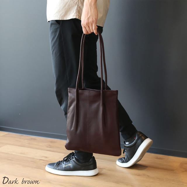 本革 トートバッグ トープ ダークブラウン