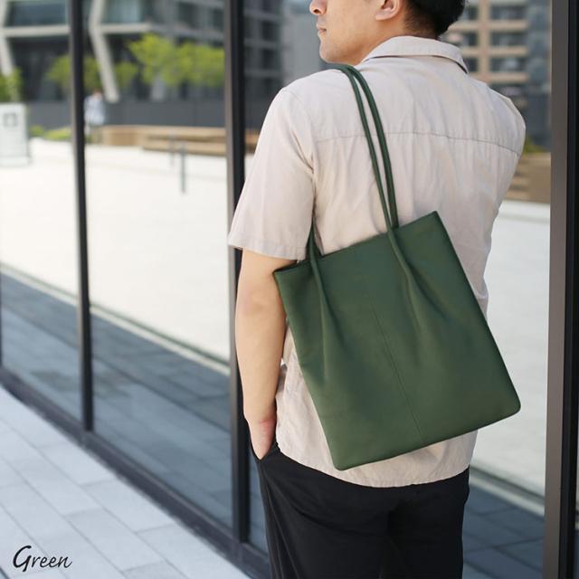 本革 トートバッグ グリーン