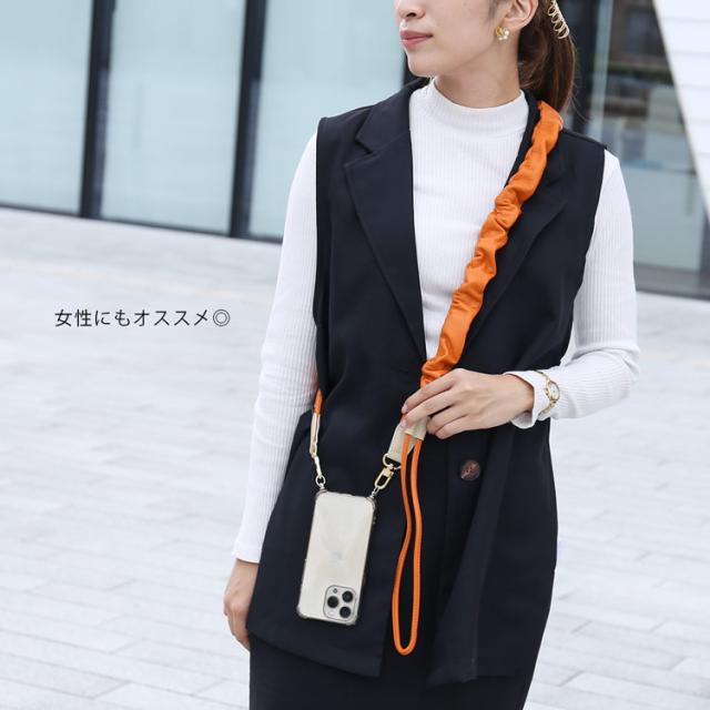 HALEINE アレンヌ 本革 スマホ ショルダーストラップ