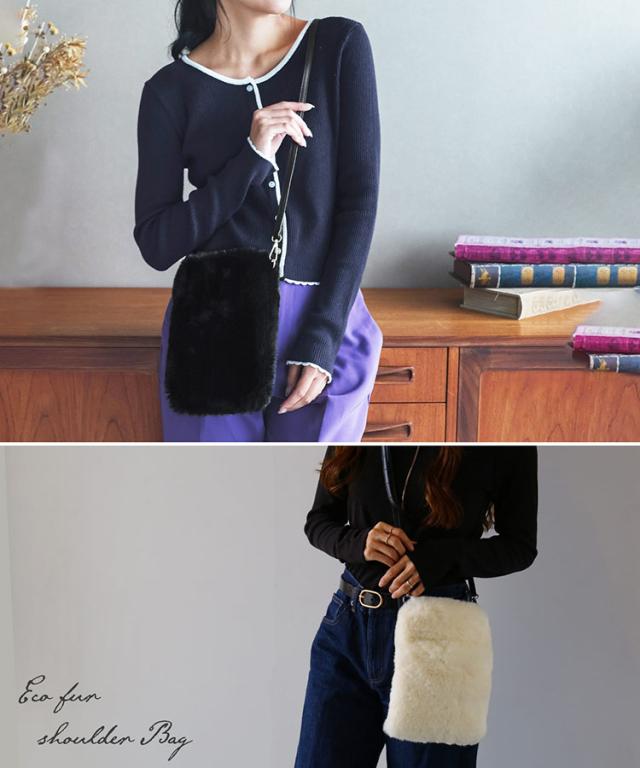 ファーバッグ ショルダー レディース フェイクファー