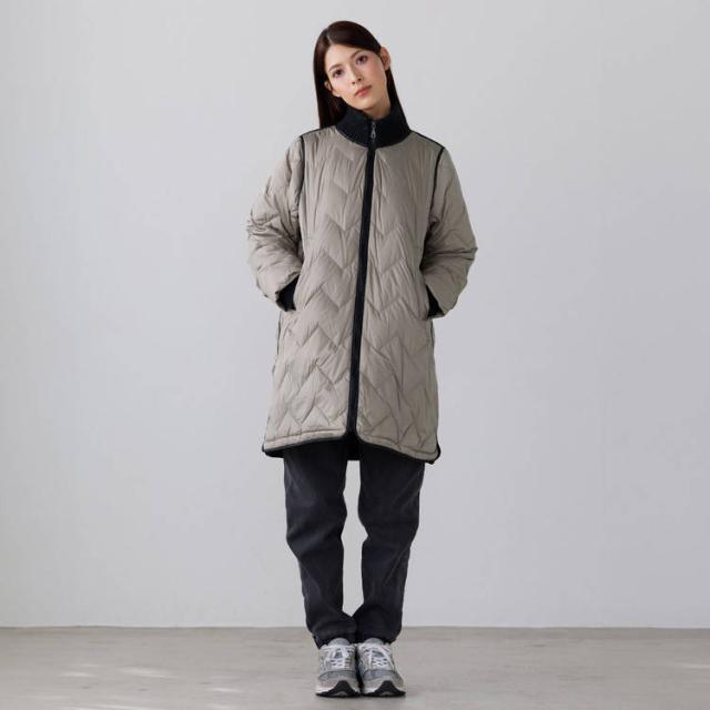 ジャケット レディース バイカラー グレージュ