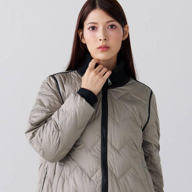 ダダウンコート グレージュ