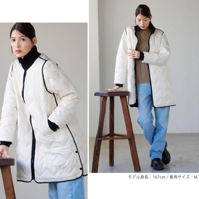 ダウンコート アイボリー
