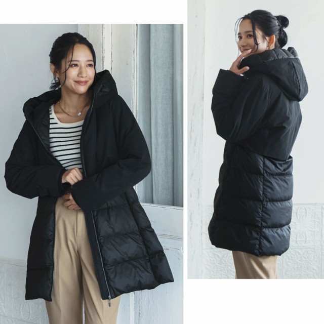 【美品】アナイ ANAYI ダウンジャケット ダウンコート 異素材切り替え アナイ ANAYI HERNO 切り替えダウンコート
