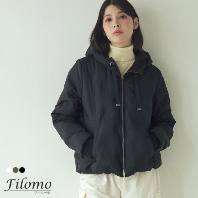 ダウンジャケット ショート丈 シームレス ダウン Filomo フィローモ 暖かい 防寒
