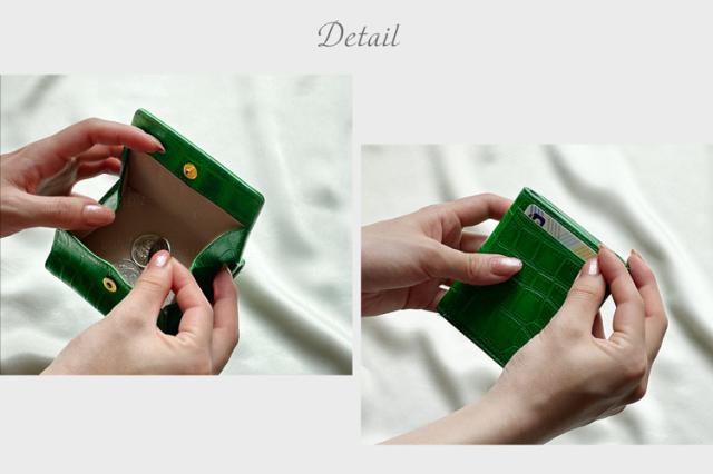 財布 レディース 三つ折り財布 GOLD PFEIL ディテール