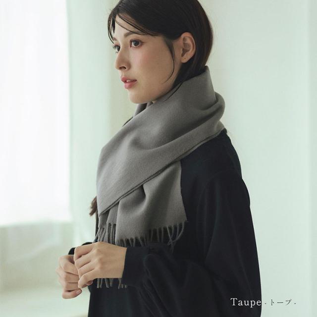 カシミヤ ブレンド マフラー filomo グレー チェック