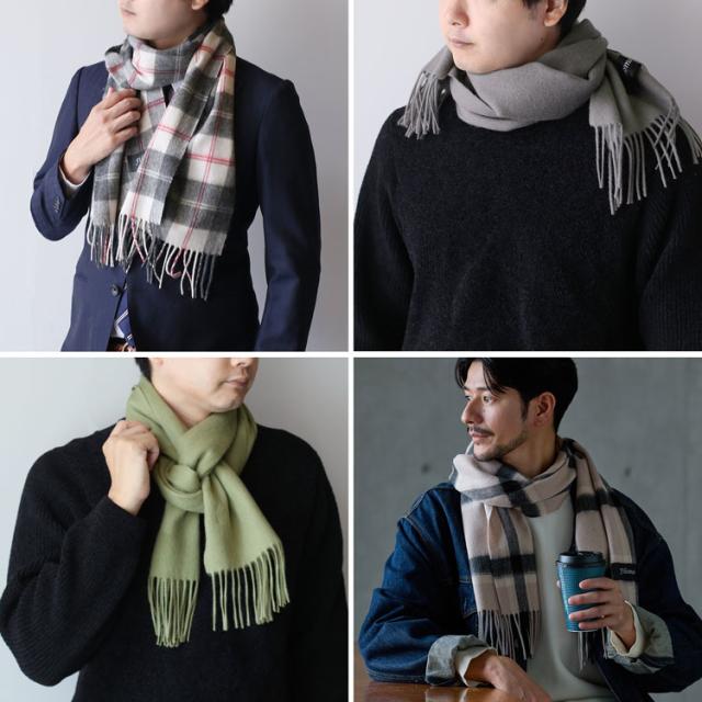 カシミヤ ブレンド マフラー メンズ filomo