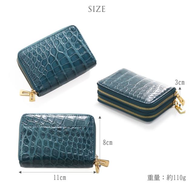クロコダイル コンパクト 財布 レディース サイズ