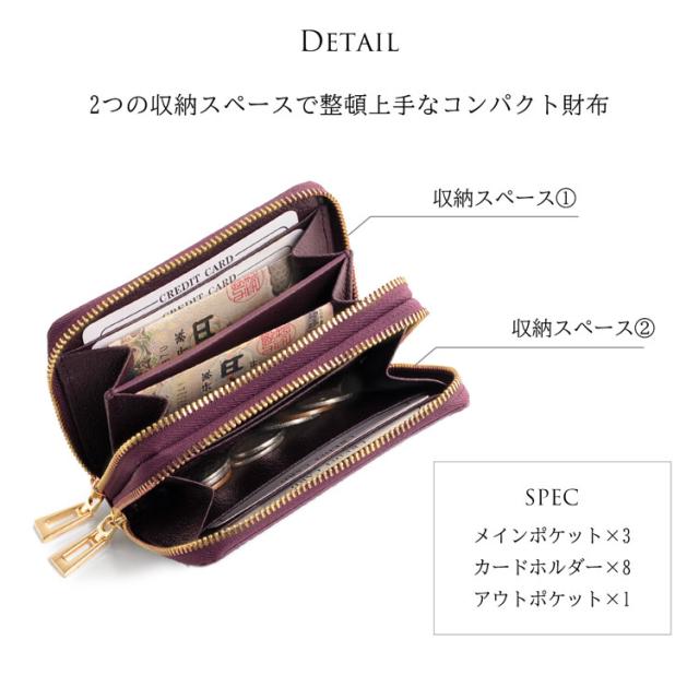 クロコダイル ミニ 財布 レディース 収納