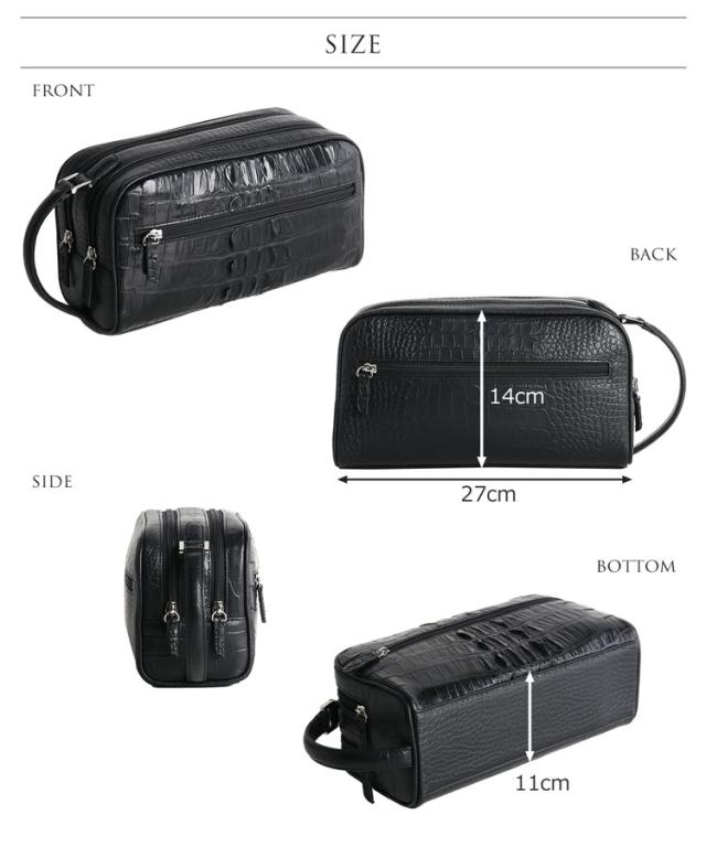 ナイル クロコダイル ホーンバック 牛革 2way バッグ ショルダーバッグ クラッチバッグ レディース