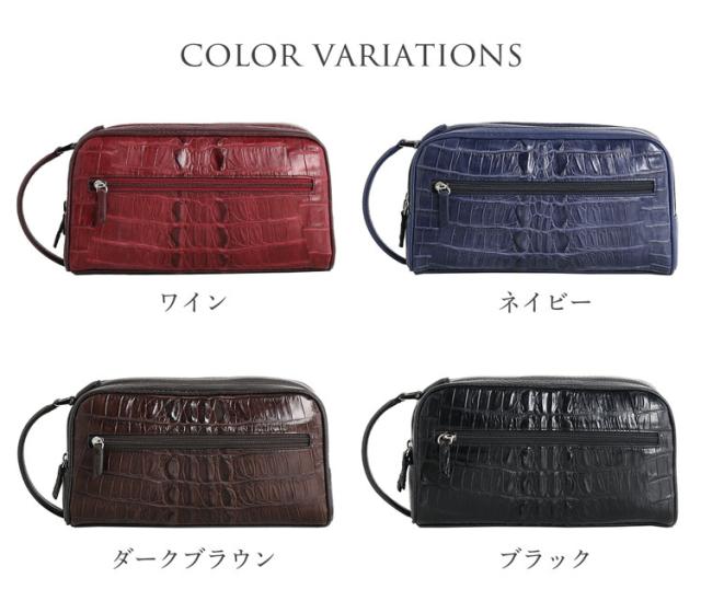 ナイル クロコダイル ホーンバック 牛革 2way バッグ ショルダーバッグ クラッチバッグ レディース