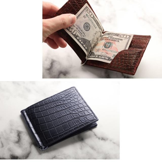 ナイルクロコダイル マネークリップ